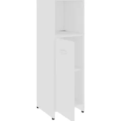 vidaXL - Badkamermeubelset - Wit - Bewerkt hout