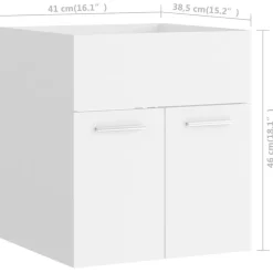 vidaXL - Badkamermeubelset - Wit - Bewerkt hout
