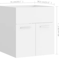 vidaXL - Badkamermeubelset - Wit - Bewerkt hout