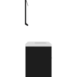 vidaXL - Badkamermeubelset - Zwart - Bewerkt hout - 60 x 38.5 x 46 cm