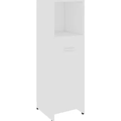 vidaXL - Badkamermeubelset - Wit - Bewerkt hout