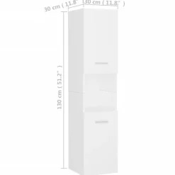 vidaXL - Badkamermeubelset - Wit - Bewerkt hout - 41 x 38.5 x 46 cm