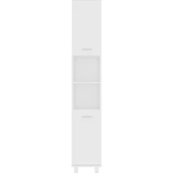 vidaXL - Badkamermeubelset - Wit - Bewerkt hout