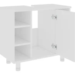 vidaXL - Badkamermeubelset - Wit - Bewerkt hout