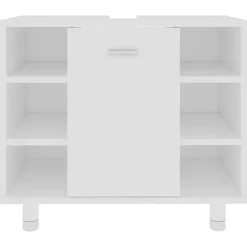 vidaXL - Badkamermeubelset - Wit - Bewerkt hout