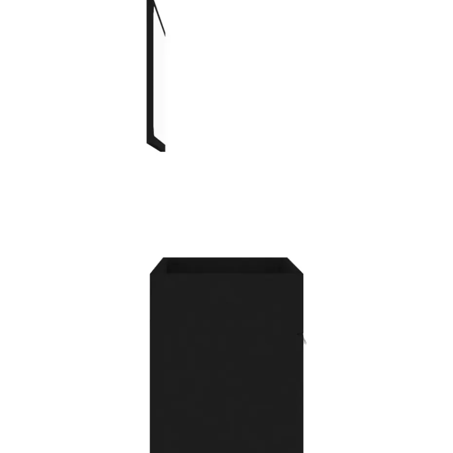 vidaXL - Badkamermeubelset - Zwart - Bewerkt hout