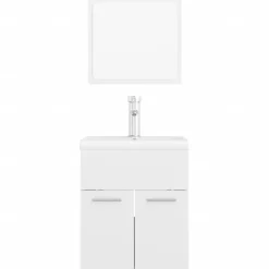 vidaXL - Badkamermeubelset - Wit - Bewerkt hout - 41 x 38.5 x 46 cm