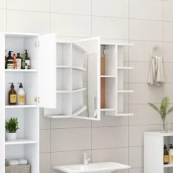 vidaXL - Badkamermeubelset - Wit - Bewerkt hout