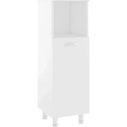 vidaXL - Badkamermeubelset - Wit - Bewerkt hout