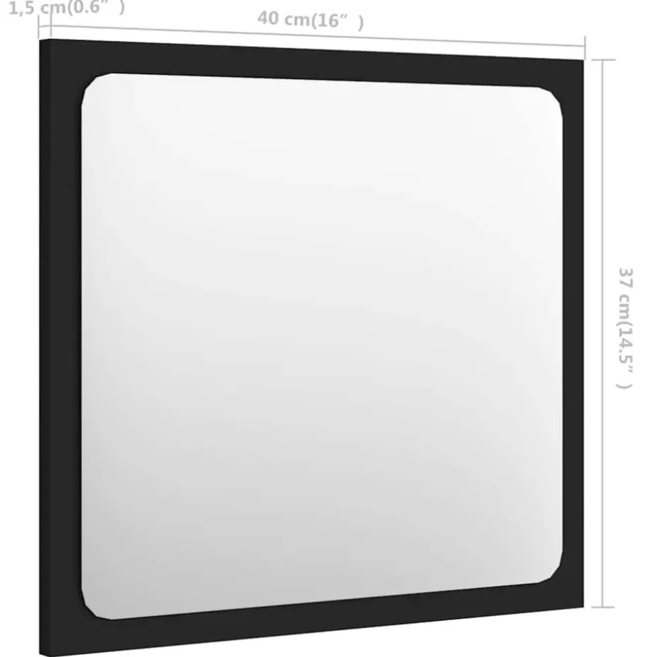 vidaXL - Badkamermeubelset - Zwart - Bewerkt hout