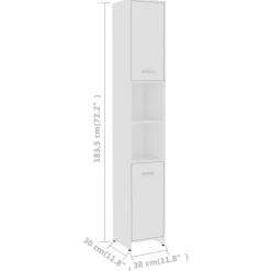 vidaXL - Badkamermeubelset - Wit - Bewerkt hout