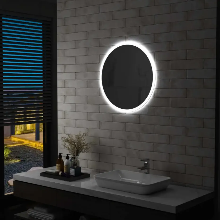 vidaXL - Badkamerspiegel - Zilver - Aluminium - 60 cm