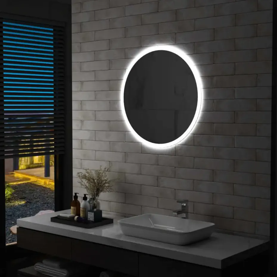 vidaXL - Badkamerspiegel - Zilver - Aluminium - 70 cm