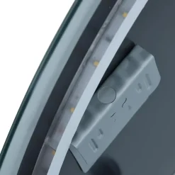 vidaXL - Badkamerspiegel - Zilver - Aluminium - 70 cm