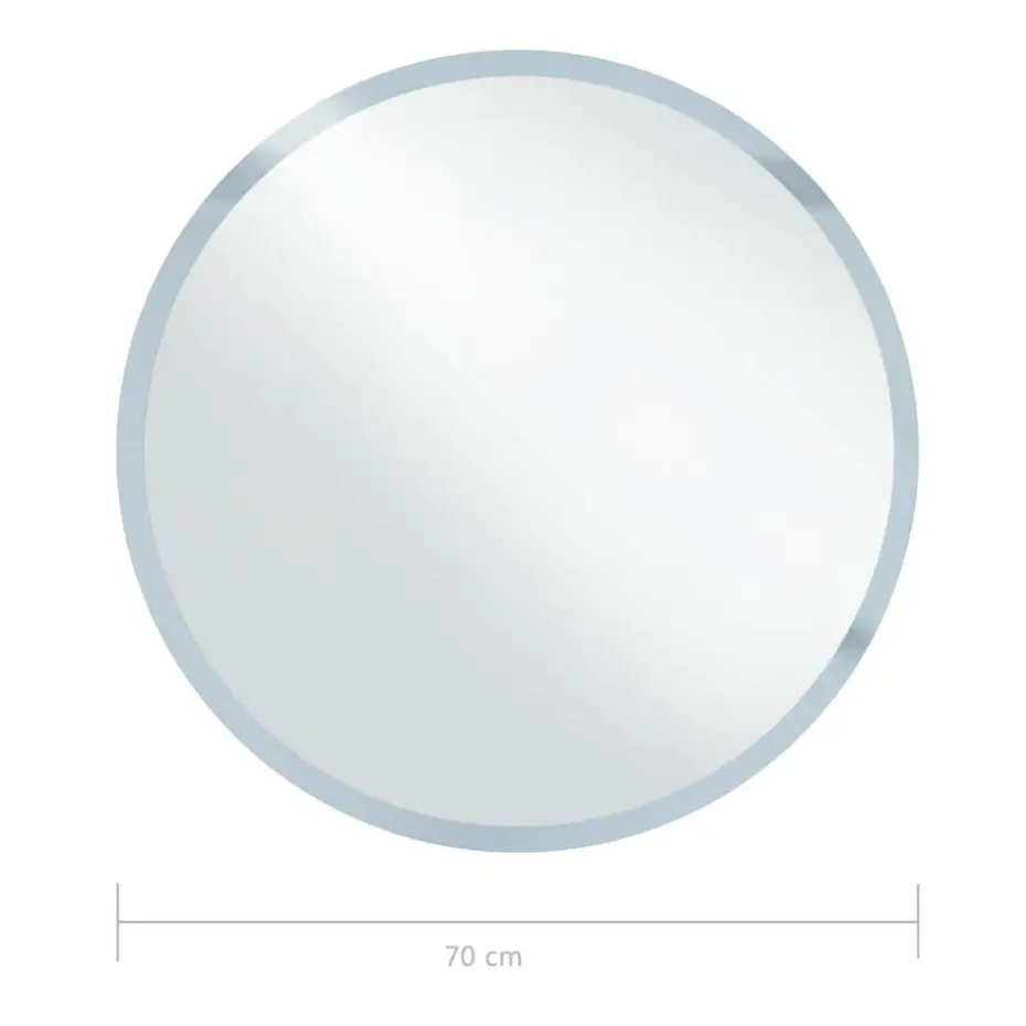 vidaXL - Badkamerspiegel - Zilver - Aluminium - 70 cm