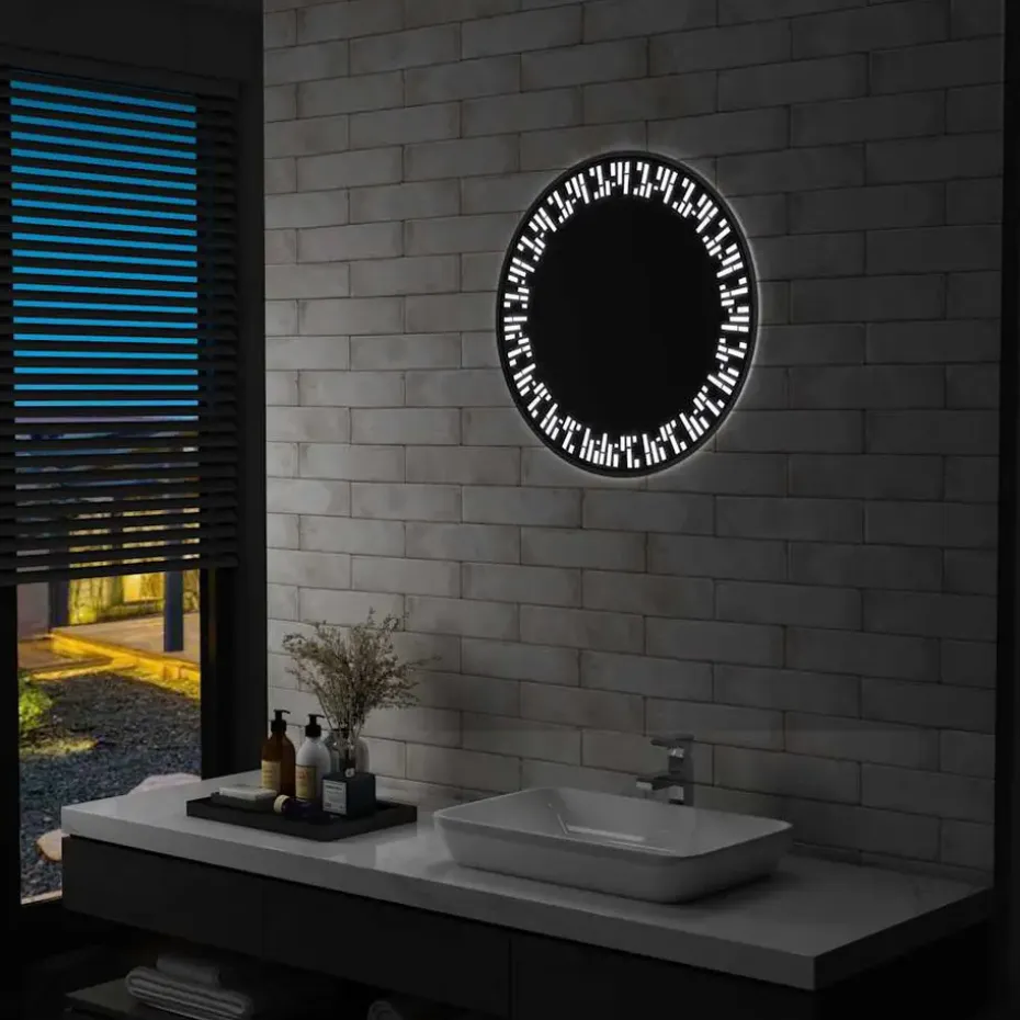 vidaXL - Badkamerspiegel - Zilver - Aluminium - 60 cm