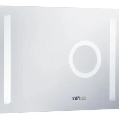 vidaXL - Badkamerspiegel - Zilver - Aluminium - 80 x 60 cm