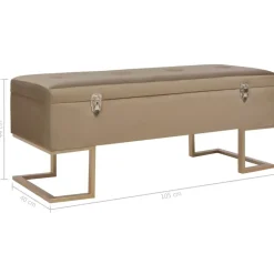 vidaXL - Bank - Beige - Stof