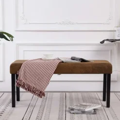 vidaXL - Bank - Bruin - Kunstleer