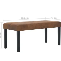 vidaXL - Bank - Bruin - Kunstleer