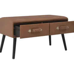 vidaXL - Bank - Bruin - Kunstleer