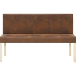 vidaXL - Bank - Bruin - Kunstleer