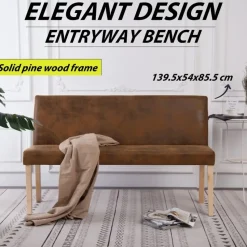 vidaXL - Bank - Bruin - Kunstleer