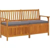 vidaXL - Bank - Grijs - Hout - 148 x 62 x 84 cm
