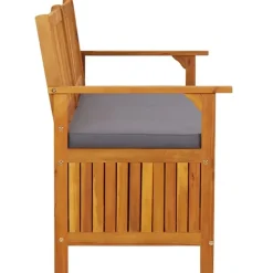 vidaXL - Bank - Grijs - Hout - 148 x 62 x 84 cm