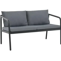 vidaXL - Bank - Grijs - Metaal