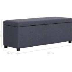 vidaXL - Bank - Grijs - Polyester