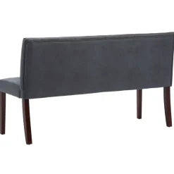 vidaXL - Bank - Grijs - Suède - 148.5 cm