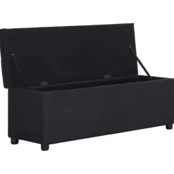 vidaXL - Bank - Zwart - Stof