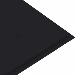 vidaXL - Bank Batavia met zwart kussen - Teakhout - 120x51.5x84 cm