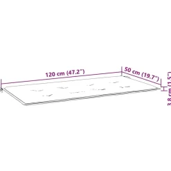 vidaXL - Bank Batavia met zwart kussen - Teakhout - 120x51.5x84 cm