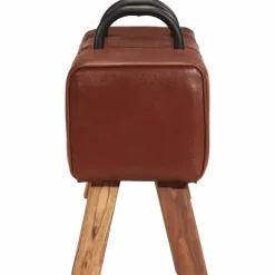 vidaXL - Bankje - Bruin - Leer