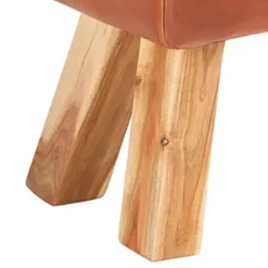 vidaXL - Bankje - Bruin - Leer