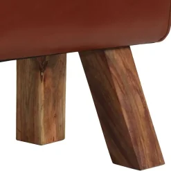 vidaXL - Bankje - Bruin - Leer