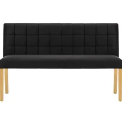 vidaXL - Bankje - Zwart - Fluweel