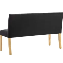 vidaXL - Bankje - Zwart - Fluweel