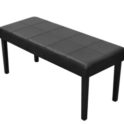 vidaXL - Bankje - Zwart - Kunstleer