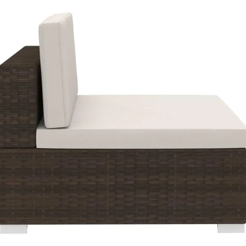 vidaXL - Bankset - Bruin - Poly rattan