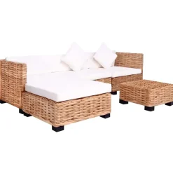 vidaXL - Bankset - Bruin - Rattan