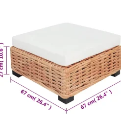vidaXL - Bankset - Bruin - Rattan