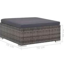 vidaXL - Bankset - Grijs - Poly rattan