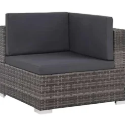 vidaXL - Bankset - Grijs - Poly rattan