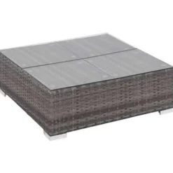 vidaXL - Bankset - Grijs - Poly rattan