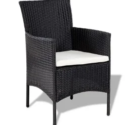 vidaXL - Bankset - Zwart - Poly rattan