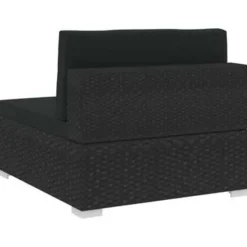 vidaXL - Bankset - Zwart - Poly rattan