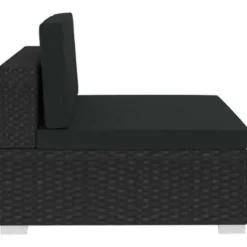 vidaXL - Bankset - Zwart - Poly rattan